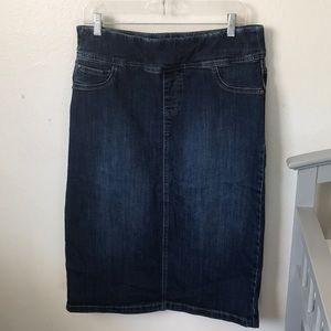 *PRICE DROP*CJ Banks denim midi skirt